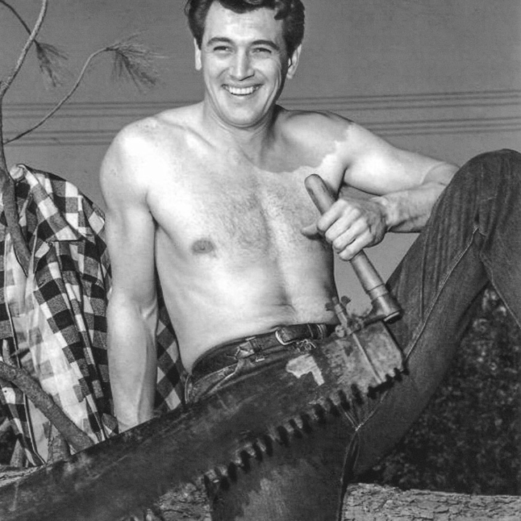 Rock Hudson as Lumberjack promotion photo