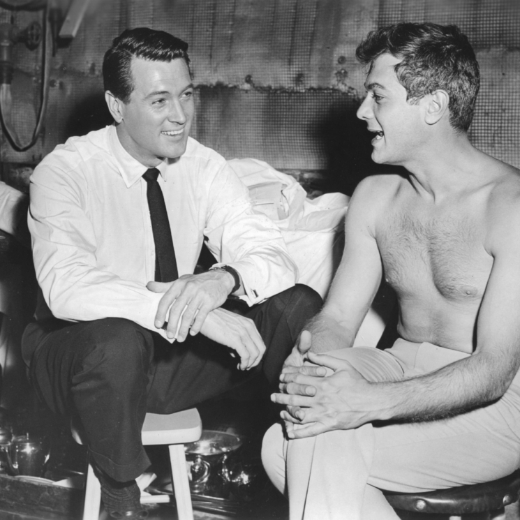 Photo of Rock Hudson and Tony Curtis