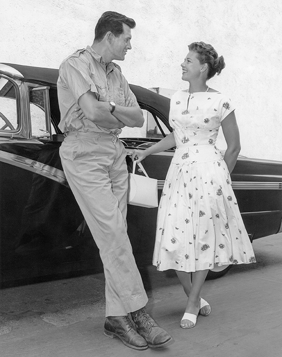 Rock Hudson and wife Phyllis Gates