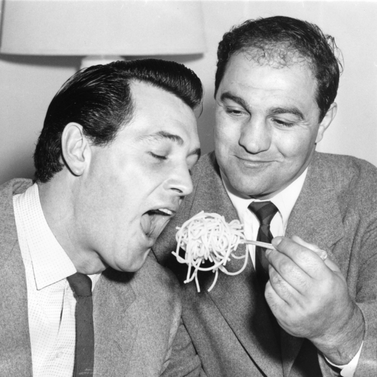Rock Hudson and Rocky Marciano